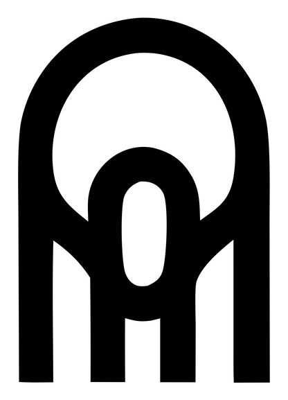 Nested Arch Piano Logo #ffffff/#000000