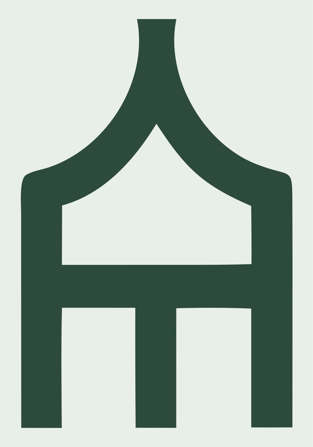 Pavilion Piano Keys Emblem #e8efe9/#2d4a3e