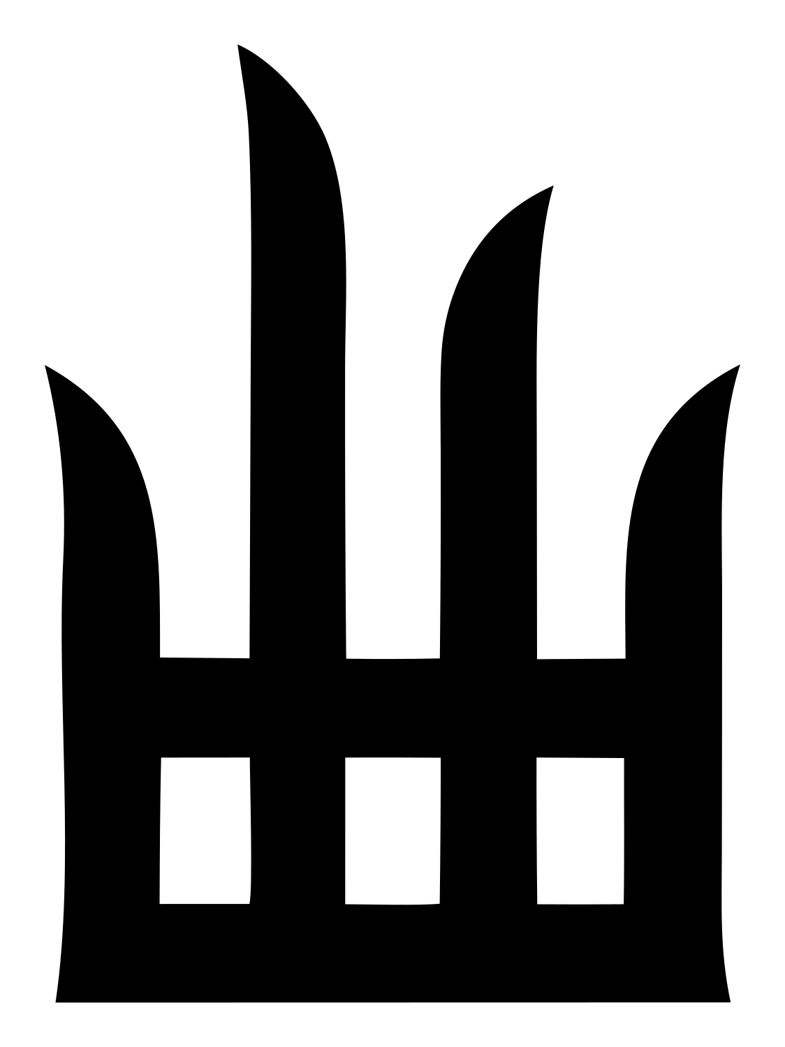 Rising Piano Keys Crest #ffffff/#000000