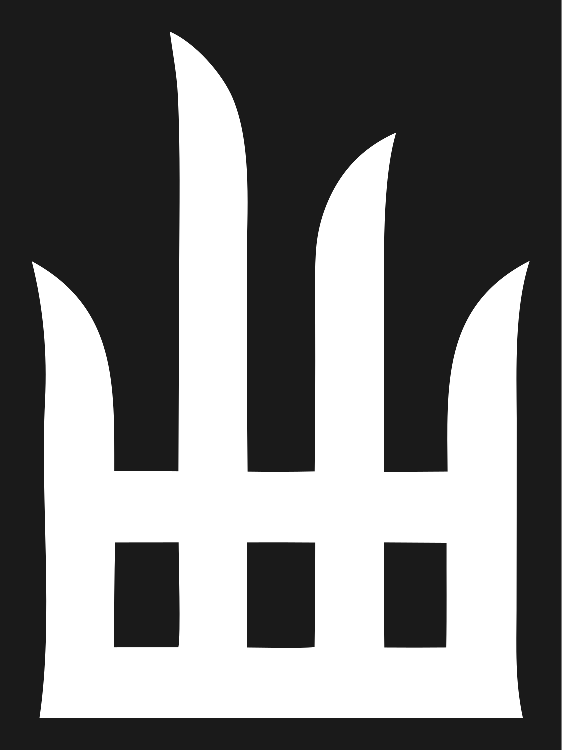 Rising Piano Keys Crest #1a1a1a/#ffffff