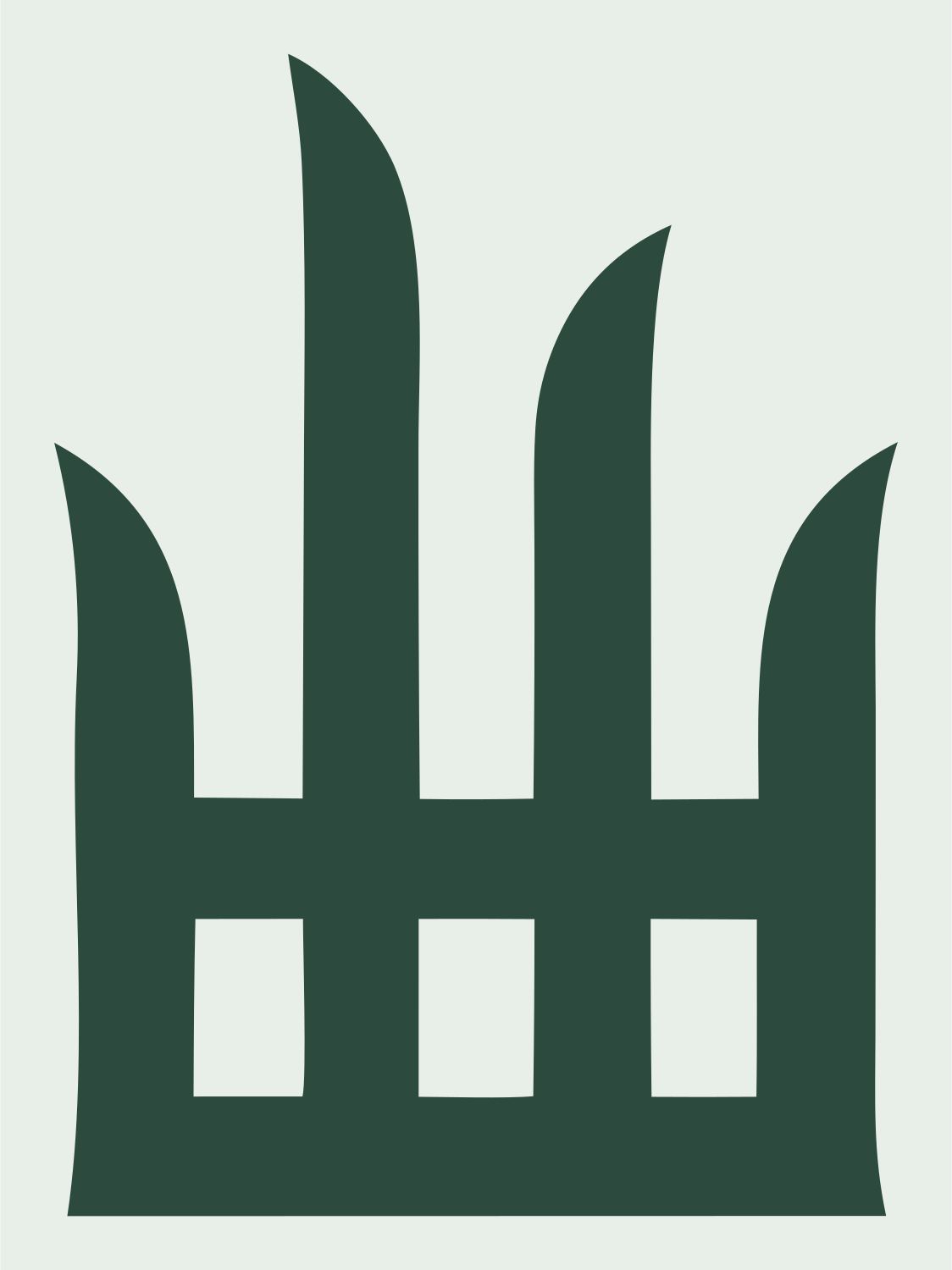 Rising Piano Keys Crest #e8efe9/#2d4a3e