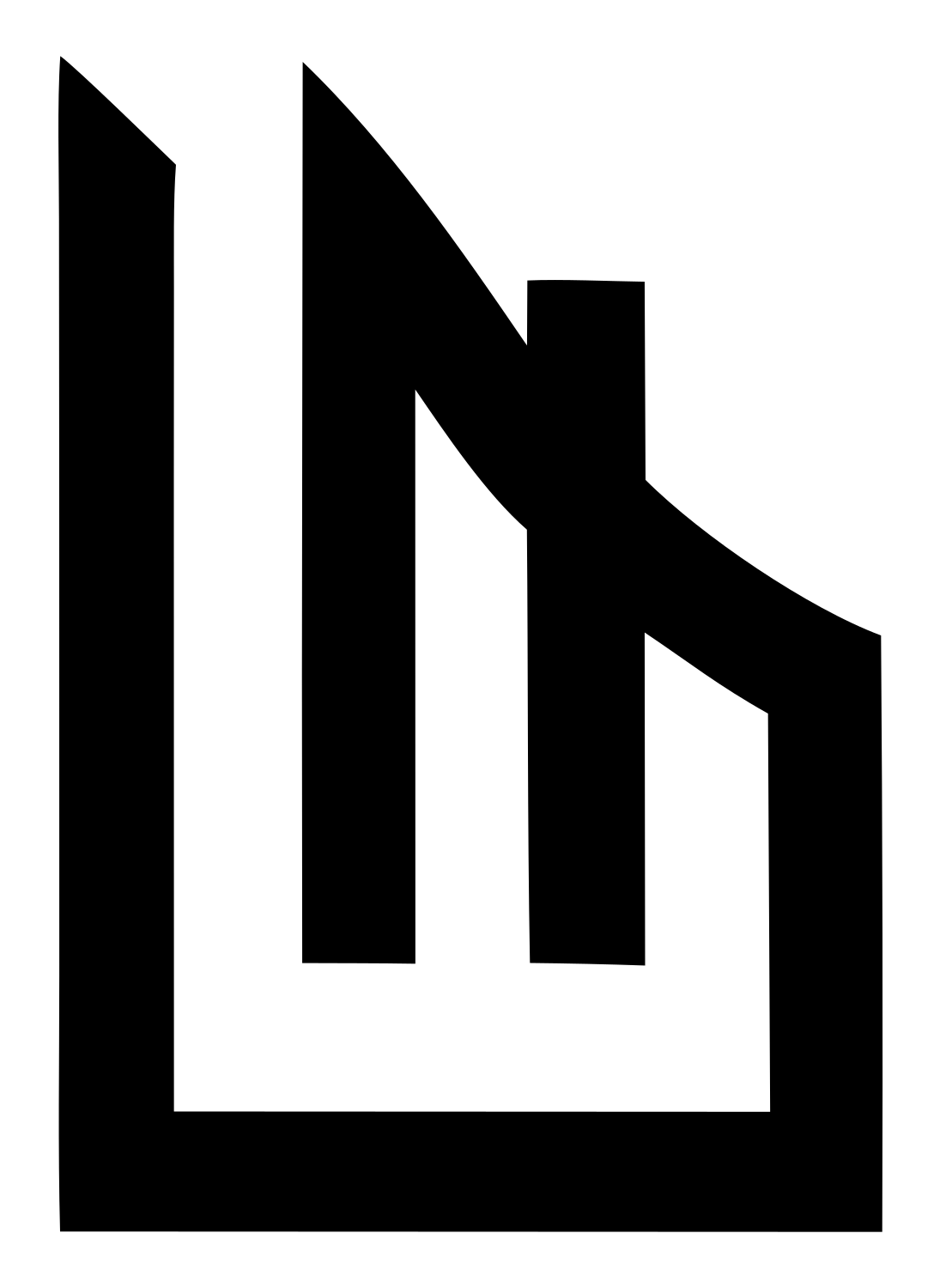 Bold Bar Chart Piano Emblem #ffffff/#000000