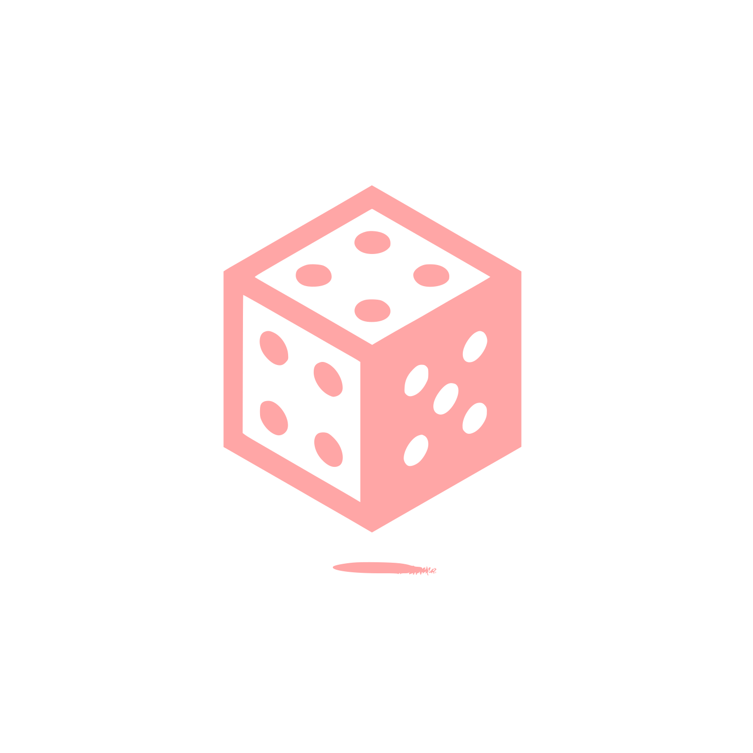 Dice Game Logo #ffa6a6