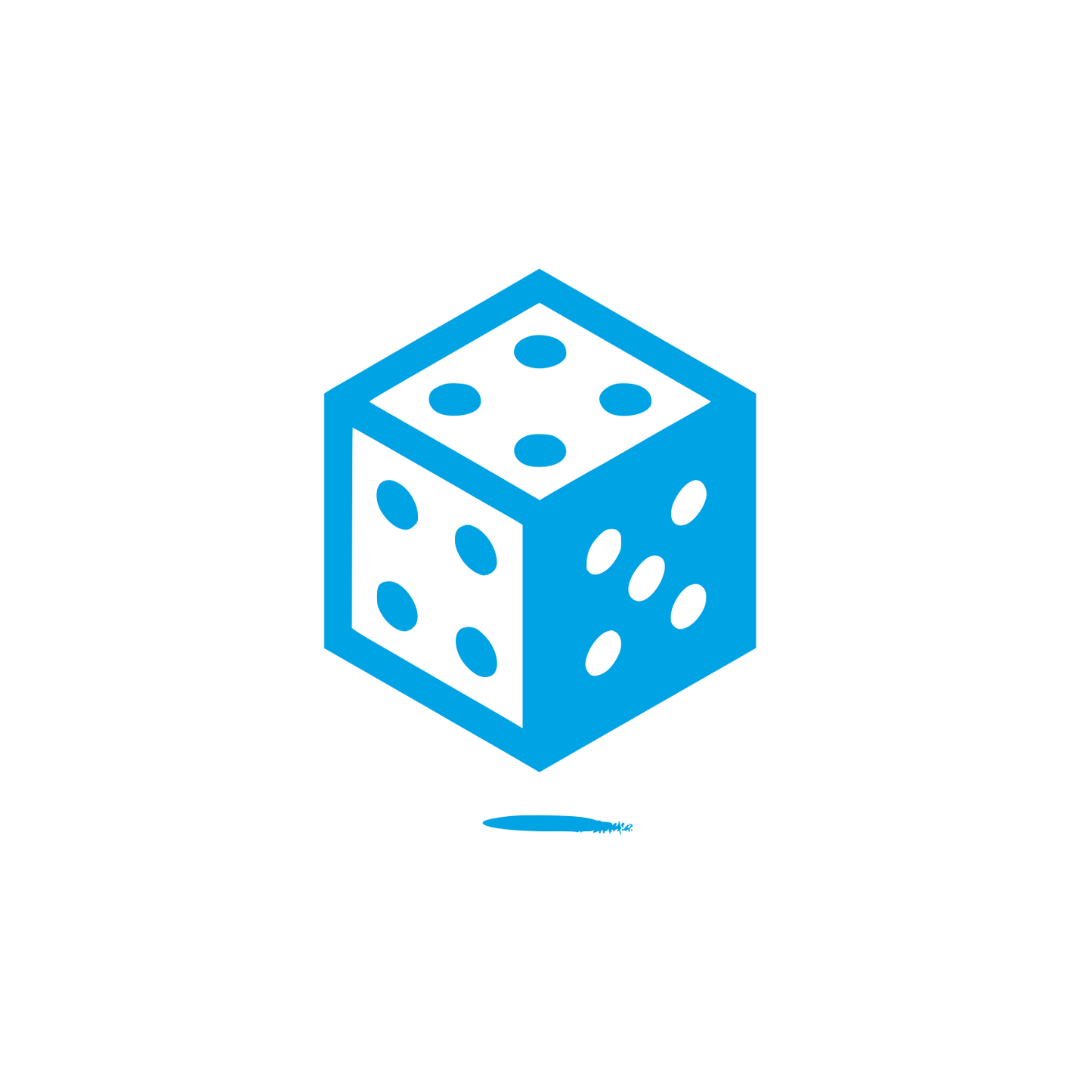 Dice Game Logo #00a3e4