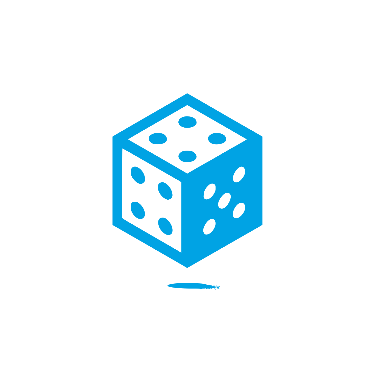 Dice Game Logo #00a3e4