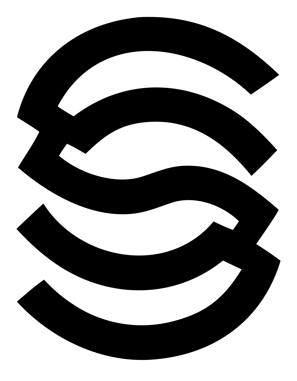 Monoline S-Shape Piano Icon #ffffff/#000000
