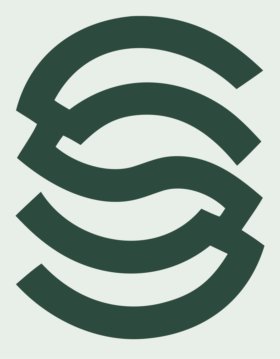 Monoline S-Shape Piano Icon #e8efe9/#2d4a3e