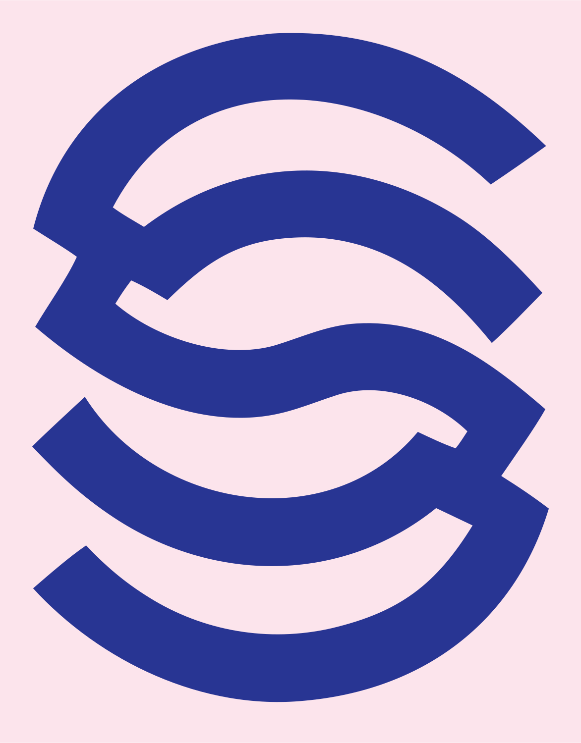 Monoline S-Shape Piano Icon #fce4ec/#283593