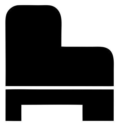 Bold Upright Piano Side Badge #ffffff/#000000