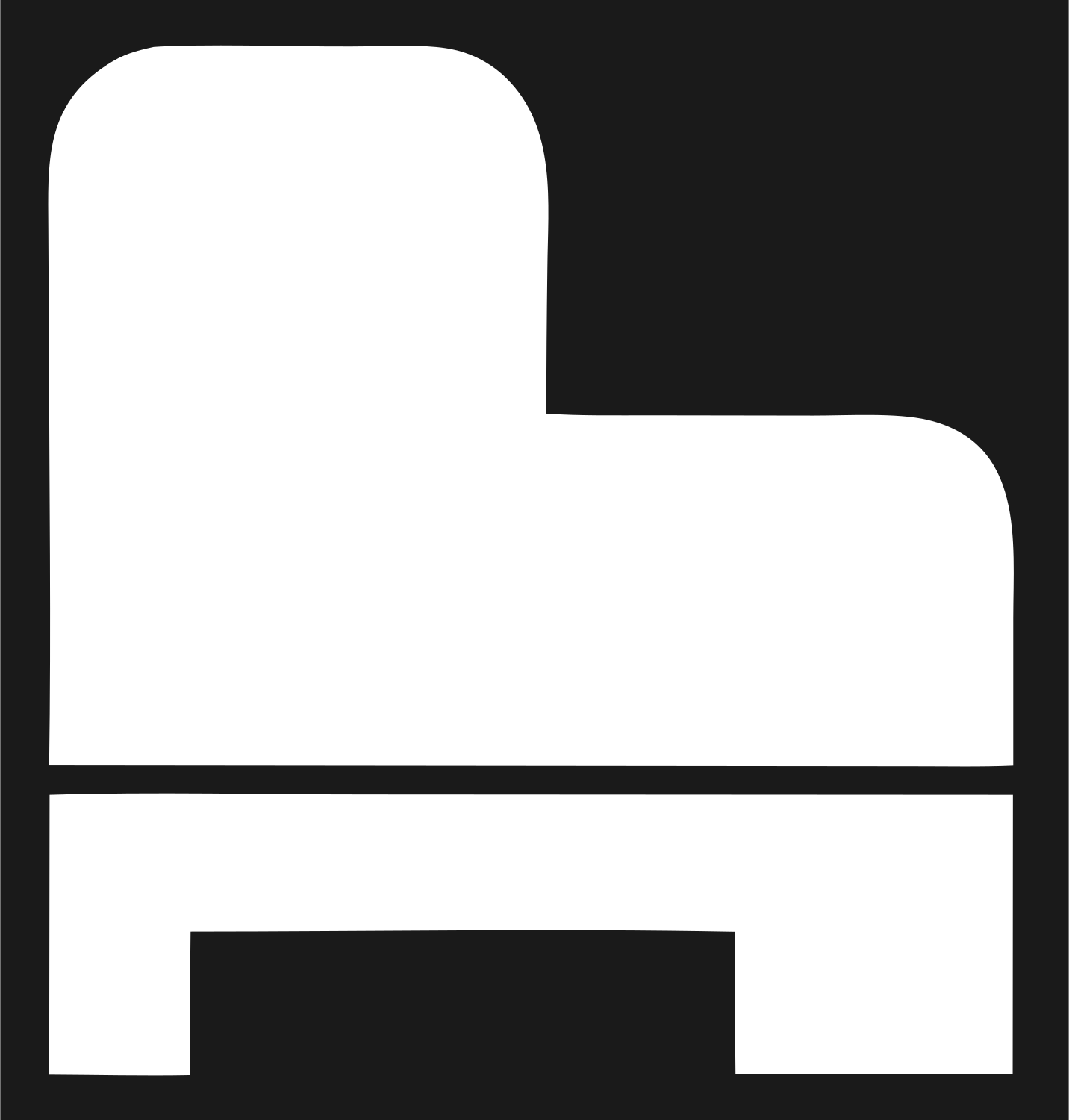 Bold Upright Piano Side Badge #1a1a1a/#ffffff