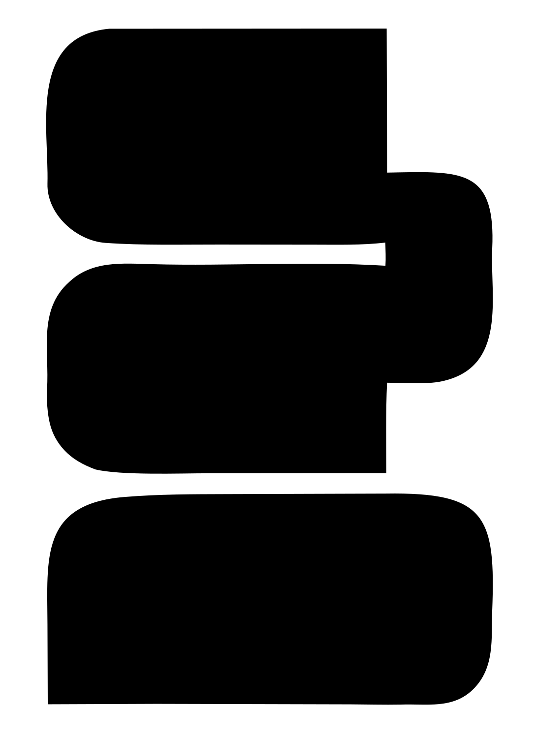 Bold Stacked Bars Piano Mark #ffffff/#000000