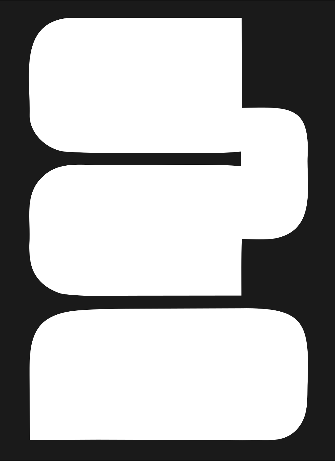 Bold Stacked Bars Piano Mark #1a1a1a/#ffffff