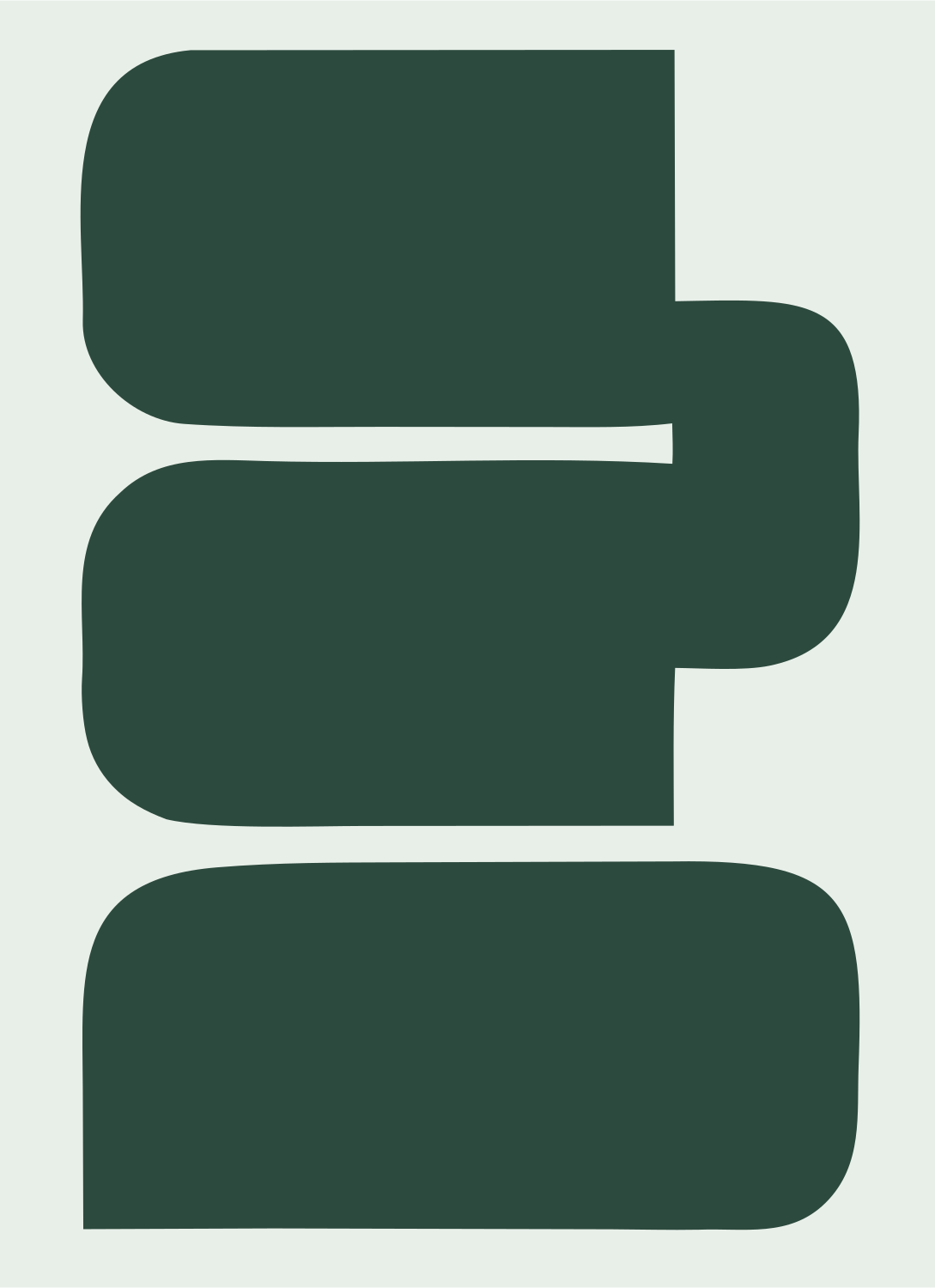 Bold Stacked Bars Piano Mark #e8efe9/#2d4a3e
