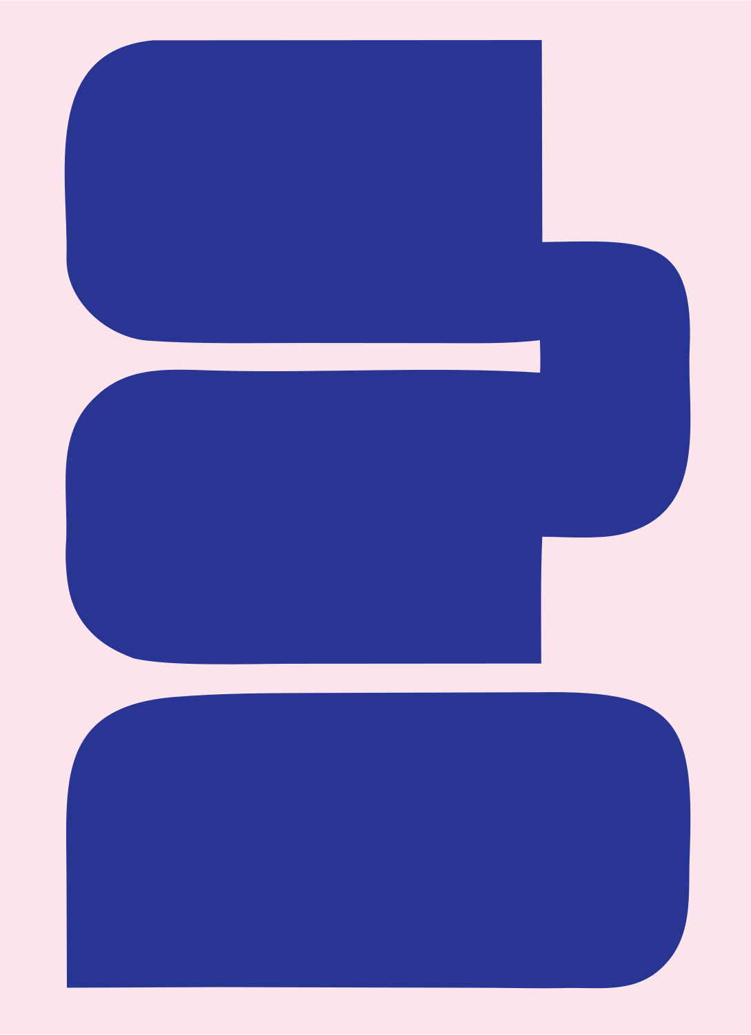 Bold Stacked Bars Piano Mark #fce4ec/#283593