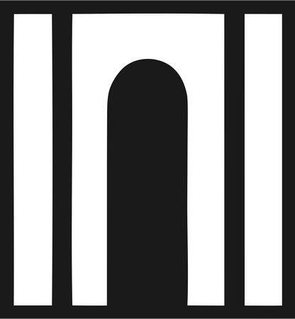 Blocky Arch Piano Keys Logo #1a1a1a/#ffffff
