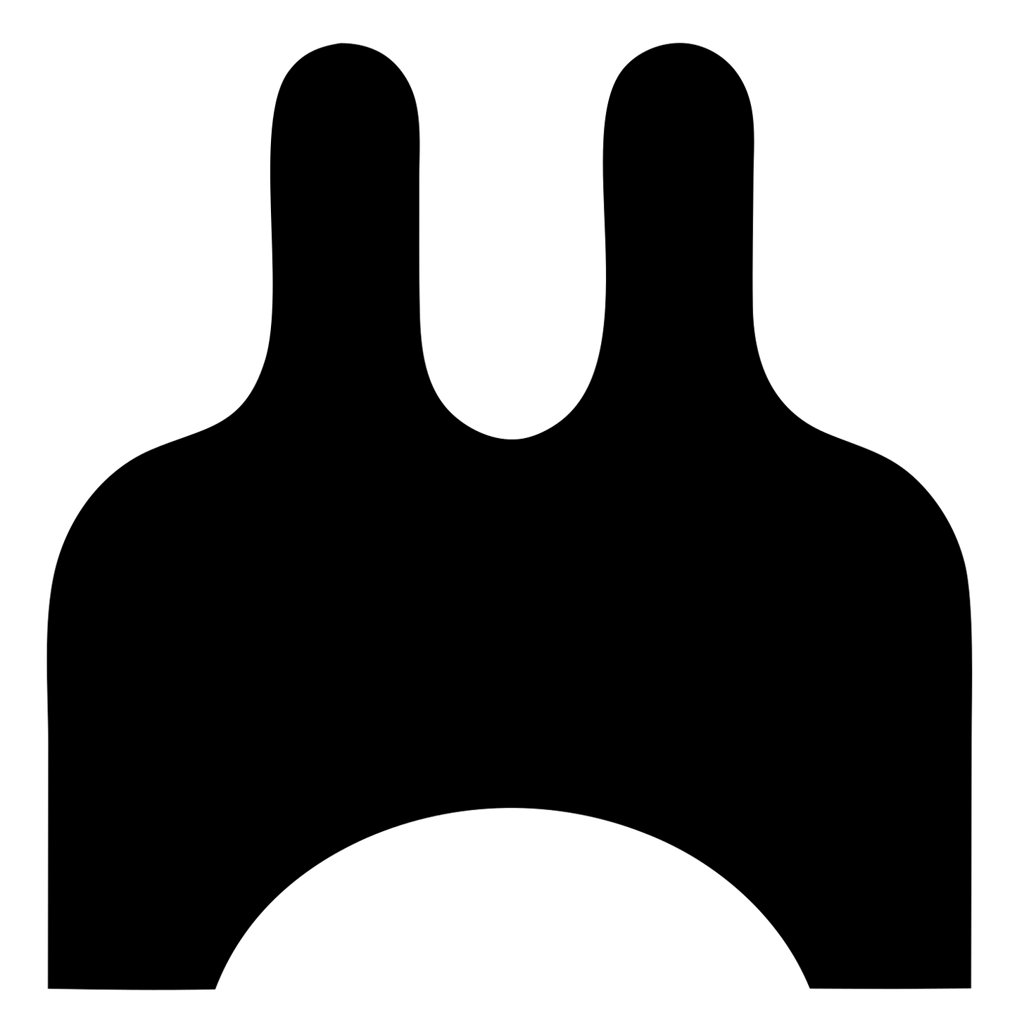Bold Piano Plug Icon #ffffff/#000000