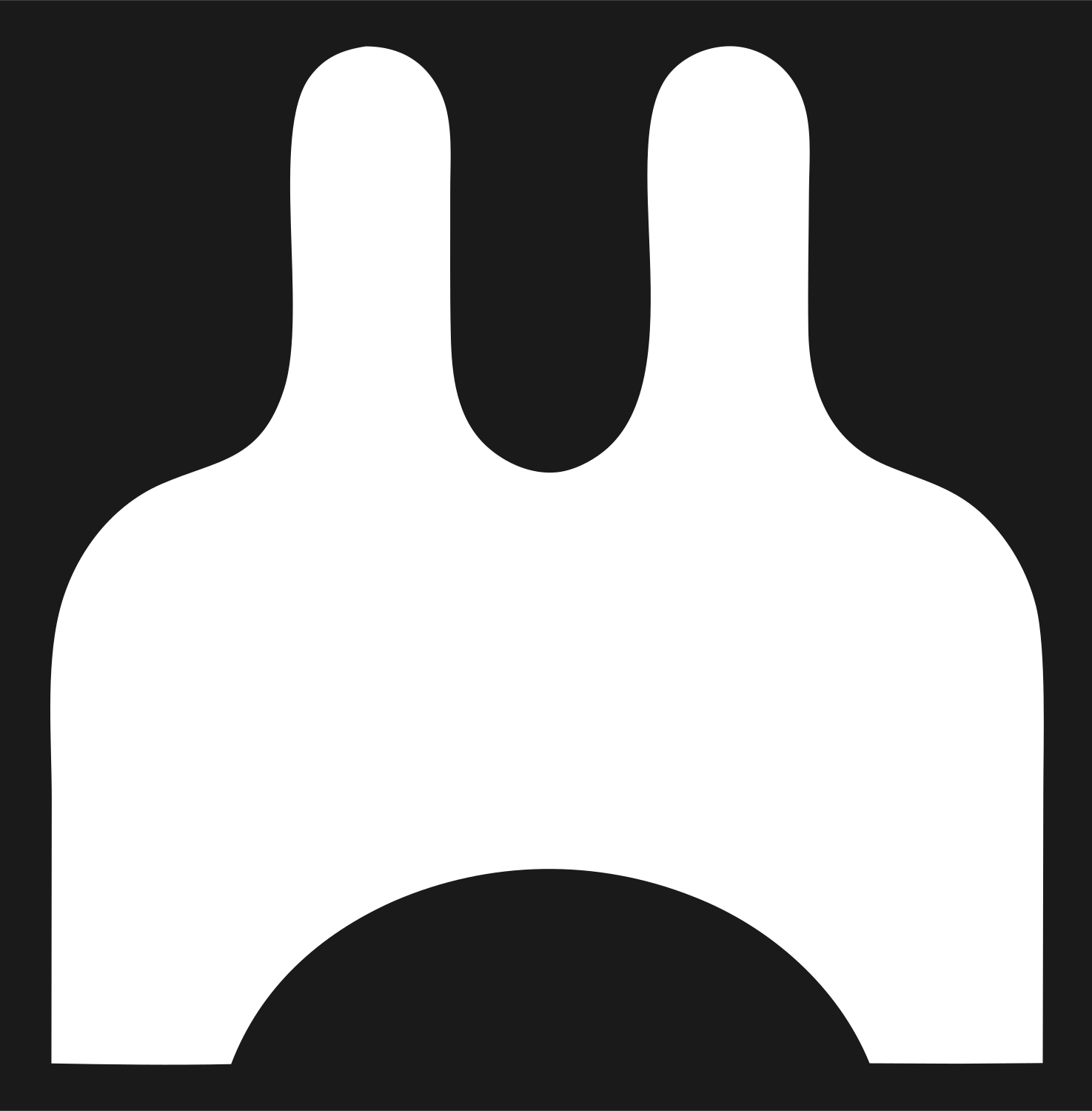 Bold Piano Plug Icon #1a1a1a/#ffffff