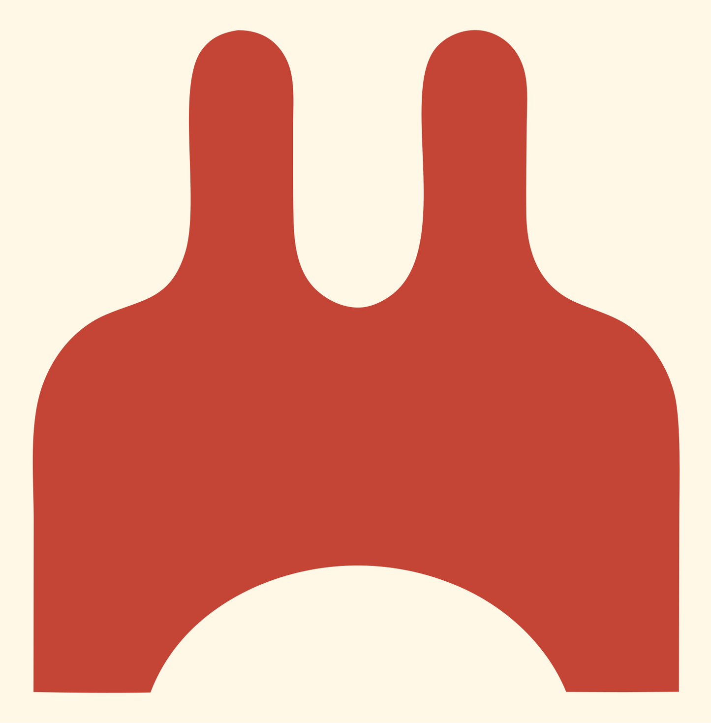 Bold Piano Plug Icon #fff8e7/#c44536