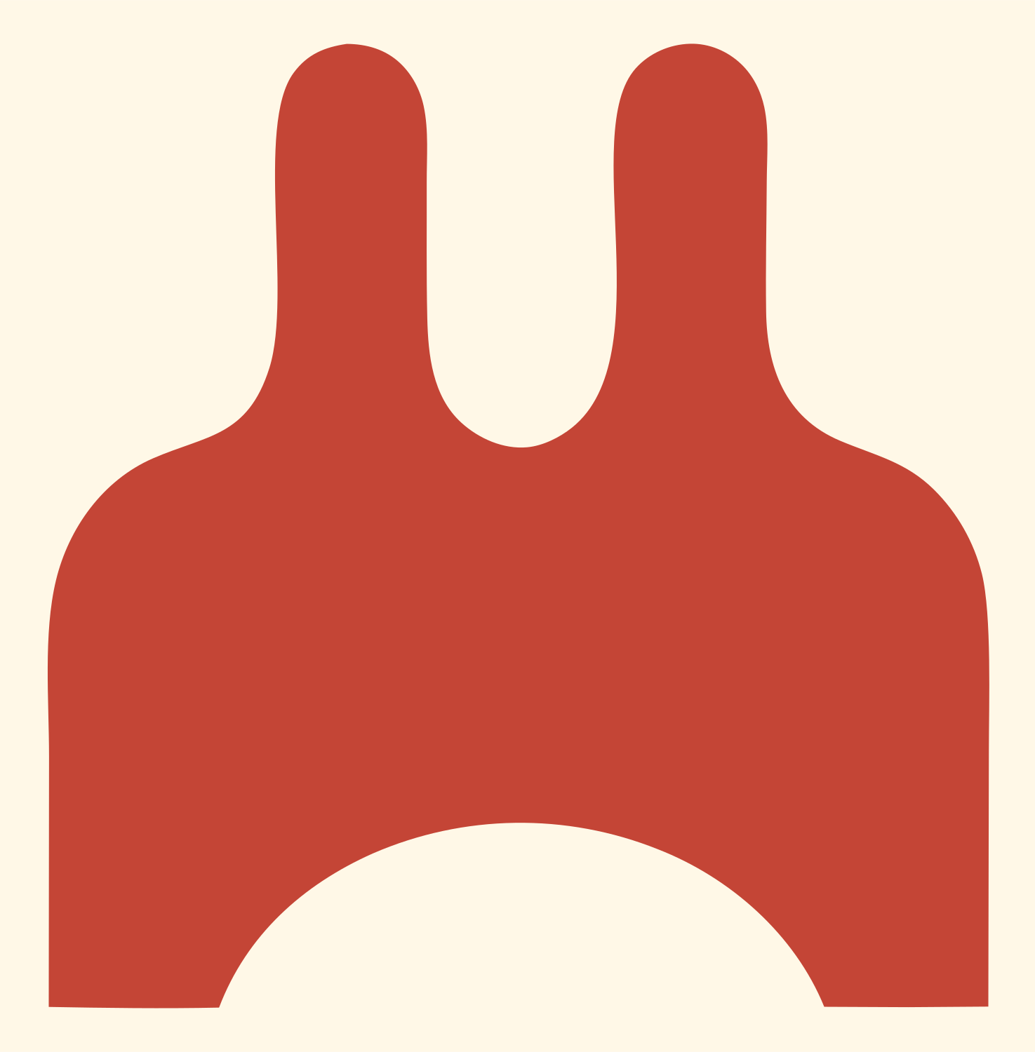 Bold Piano Plug Icon #fff8e7/#c44536