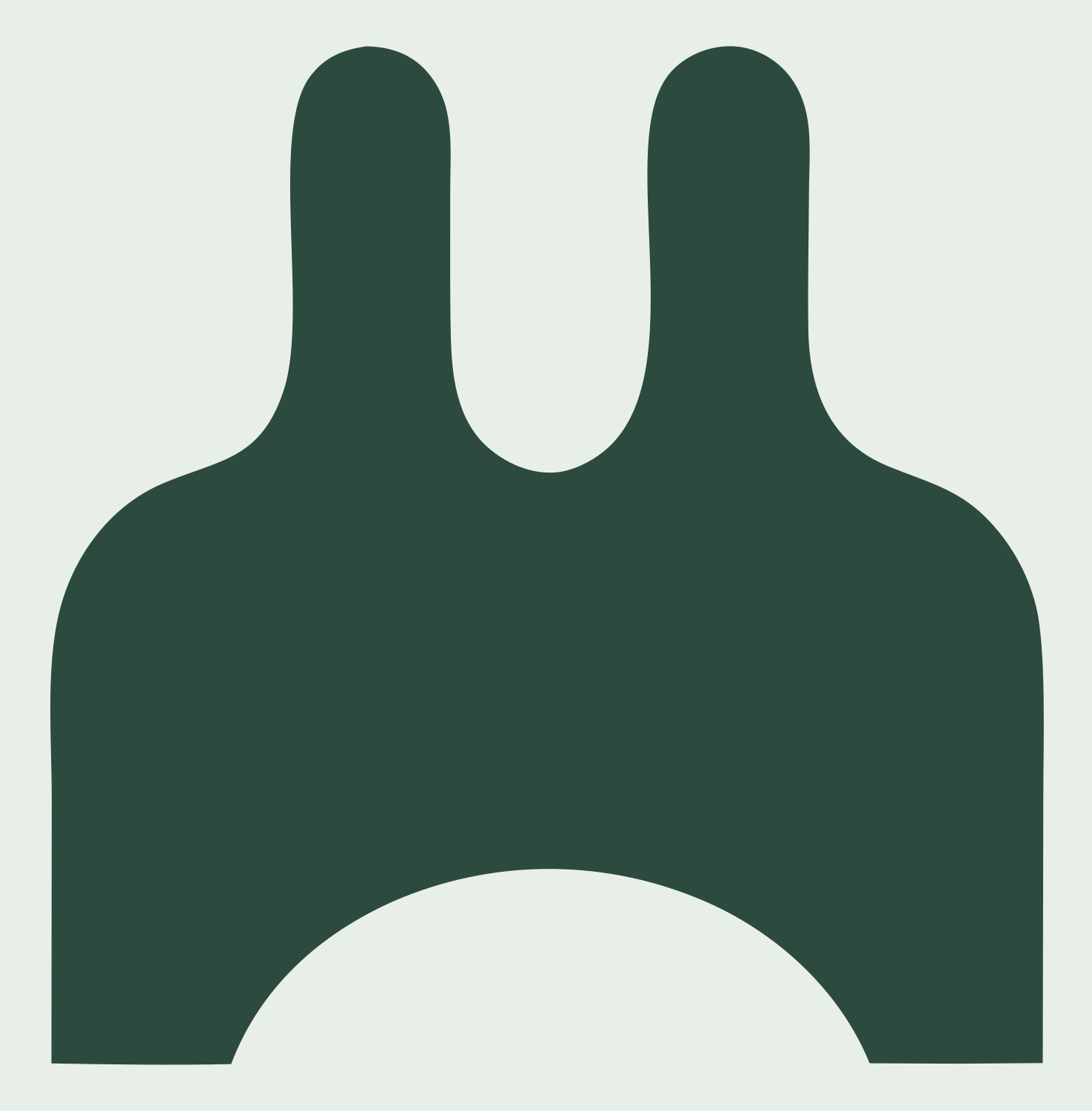 Bold Piano Plug Icon #e8efe9/#2d4a3e