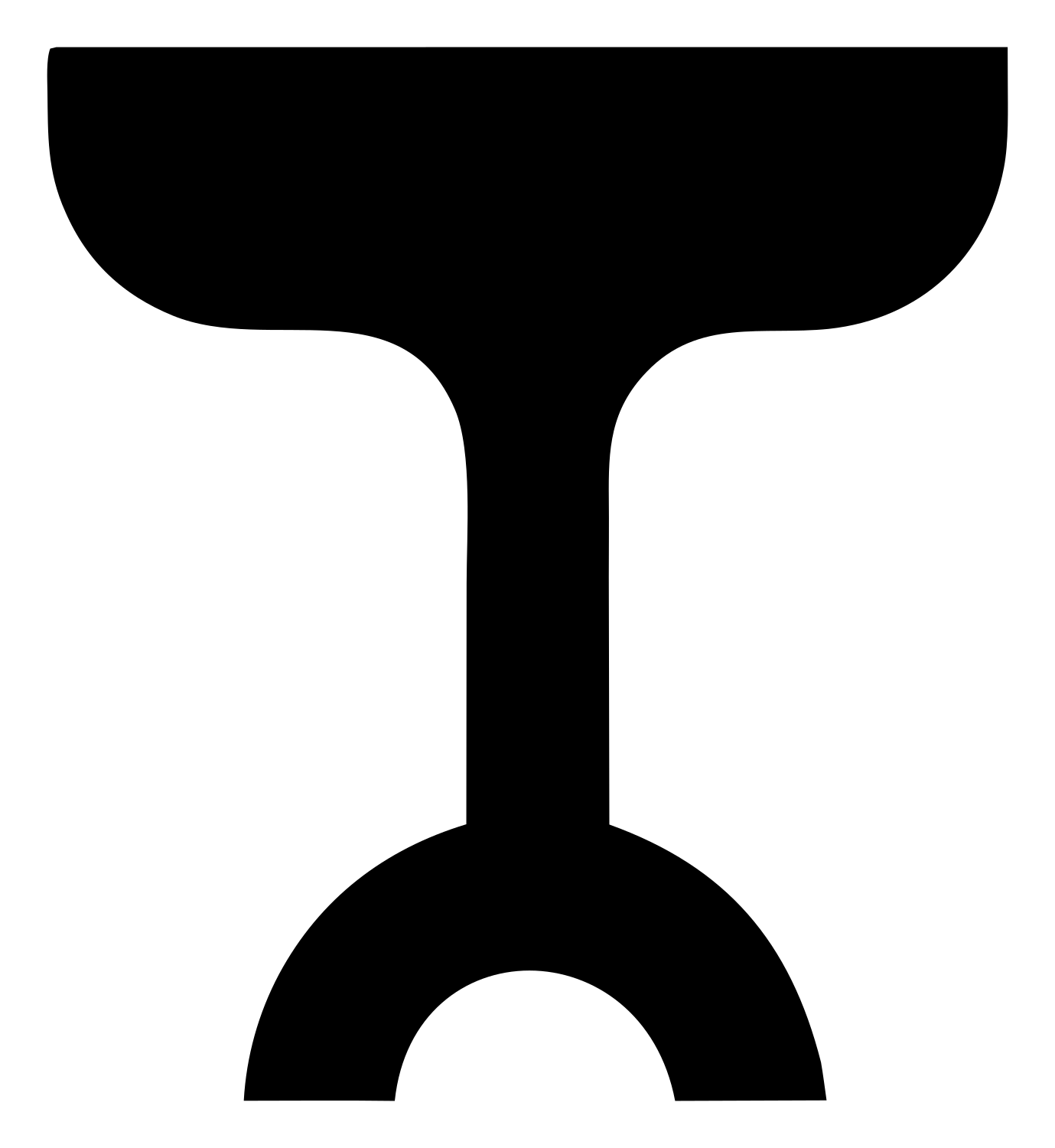Bold Pedestal Piano Mark #ffffff/#000000