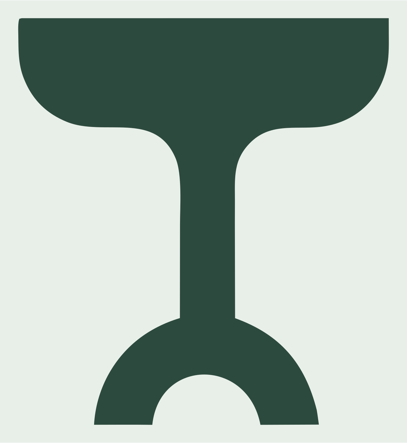 Bold Pedestal Piano Mark #e8efe9/#2d4a3e