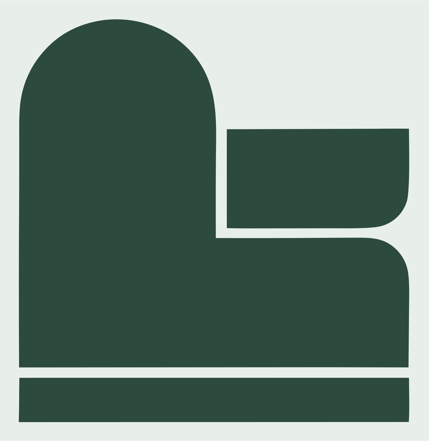 Heavy Grand Piano Top-Down Mark #e8efe9/#2d4a3e
