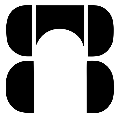 Chunky Split Panel Piano Mark #ffffff/#000000