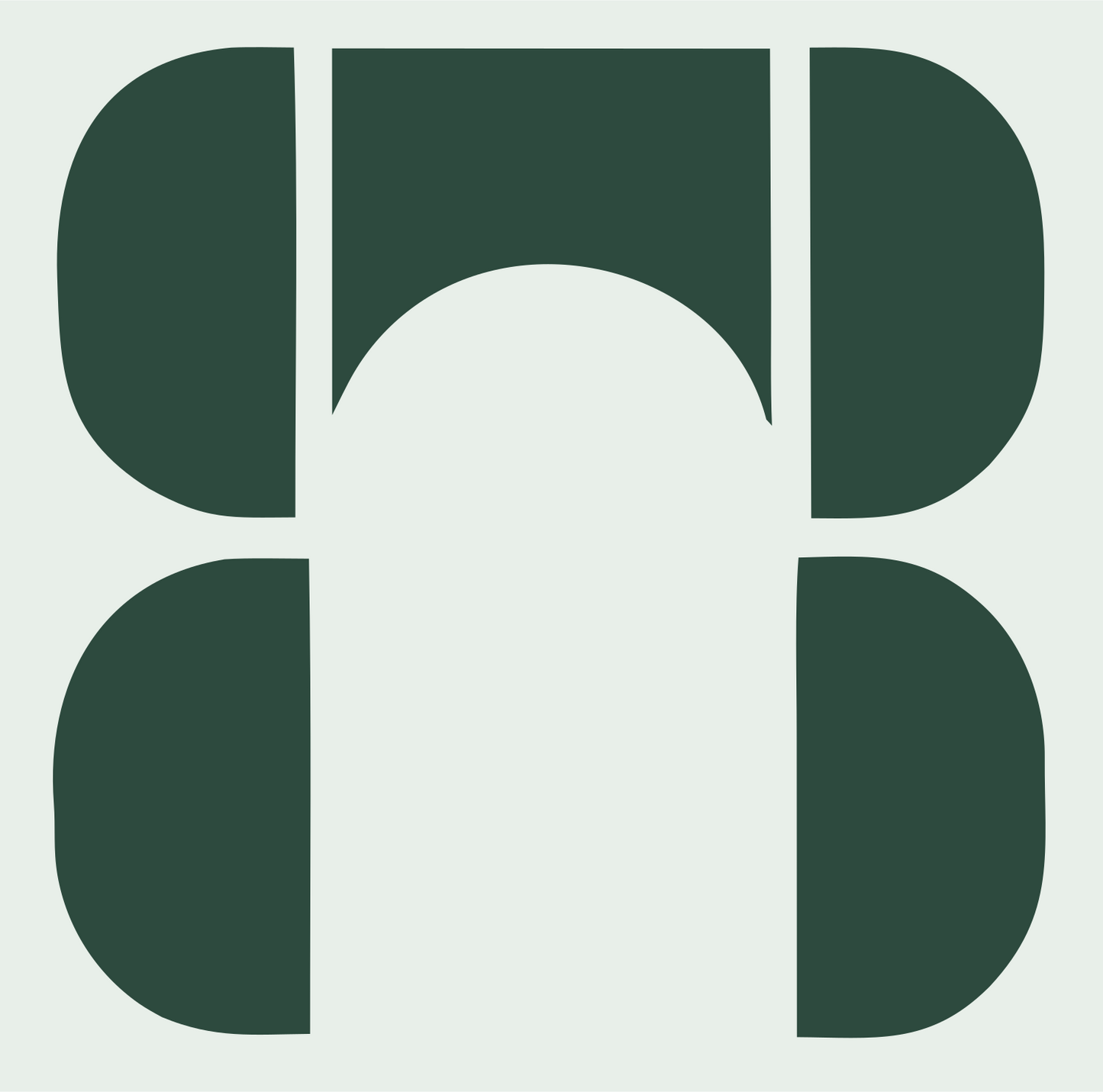 Chunky Split Panel Piano Mark #e8efe9/#2d4a3e