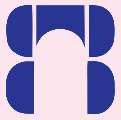 Chunky Split Panel Piano Mark #fce4ec/#283593