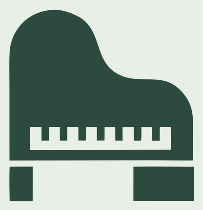 Heavy Grand Piano Top-Down Icon #e8efe9/#2d4a3e
