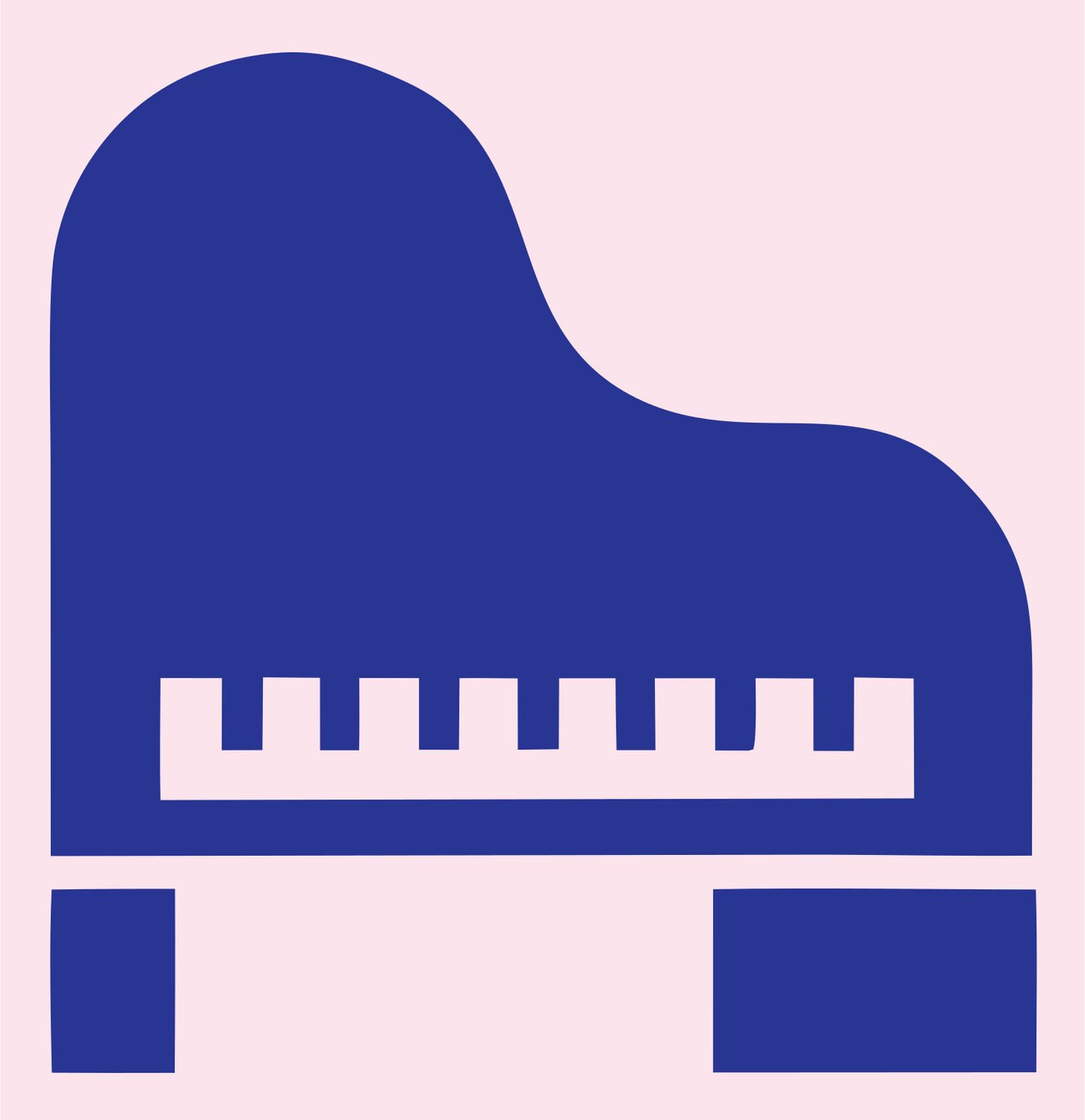 Heavy Grand Piano Top-Down Icon #fce4ec/#283593