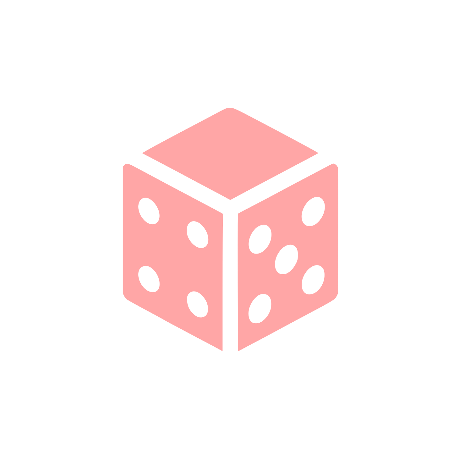 Dice Cube Logo #ffa6a6