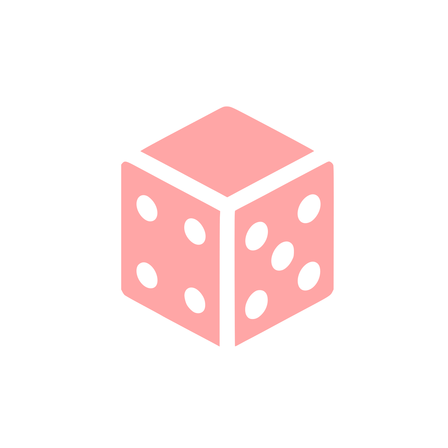 Dice Cube Logo #ffa6a6
