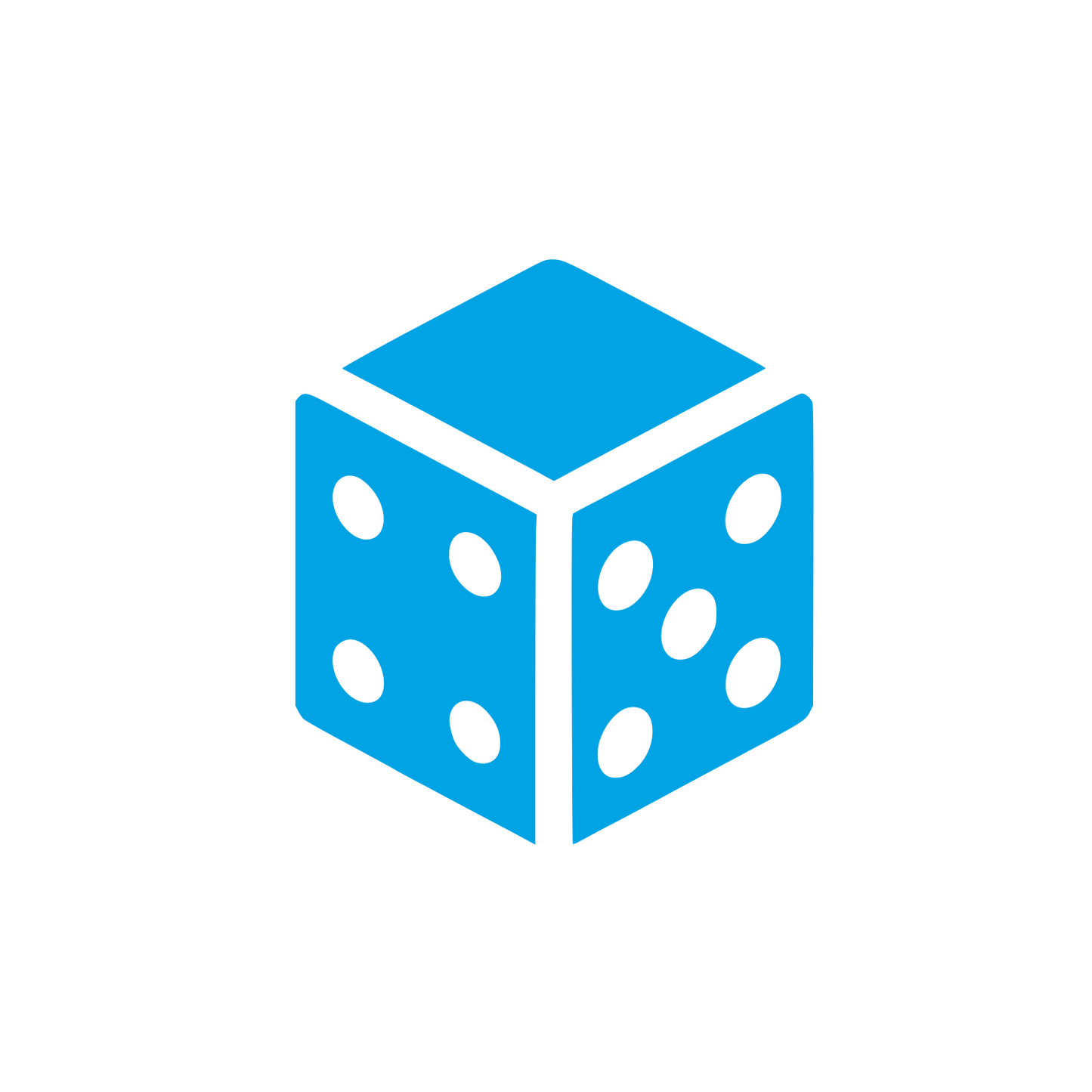 Dice Cube Logo #00a3e4