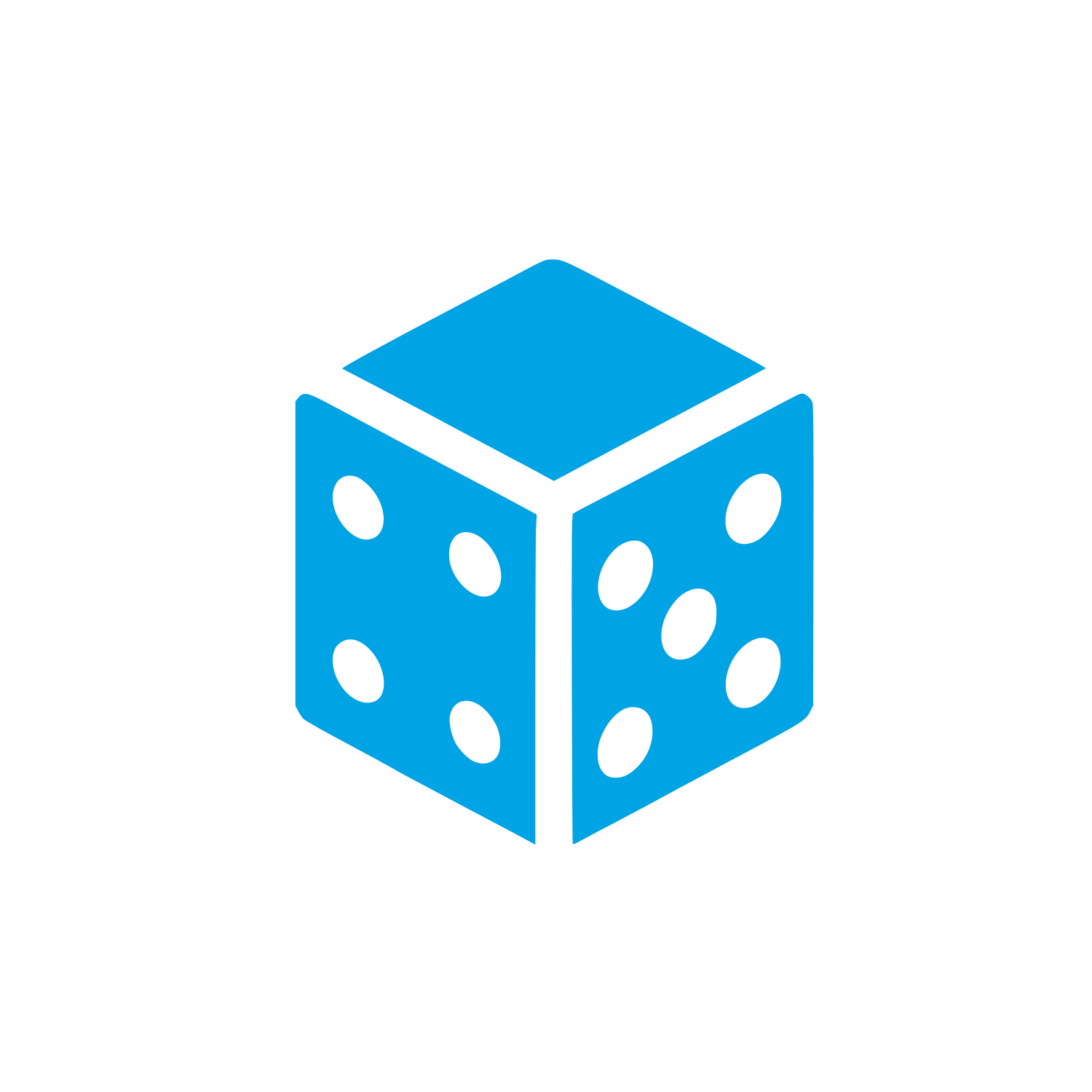 Dice Cube Logo #00a3e4
