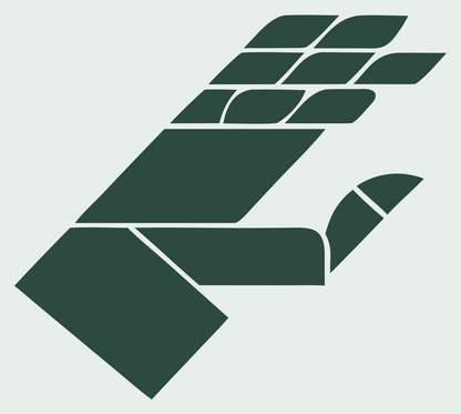 Geometric Robot Hand Icon #e8efe9/#2d4a3e