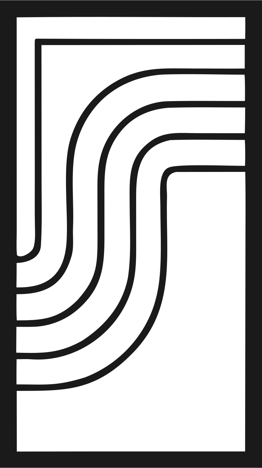 Bold S-Curve Stripe Mark #1a1a1a/#ffffff
