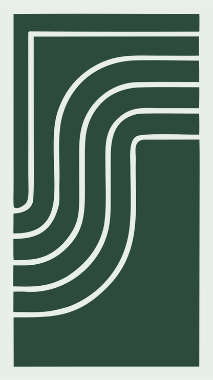 Bold S-Curve Stripe Mark #e8efe9/#2d4a3e