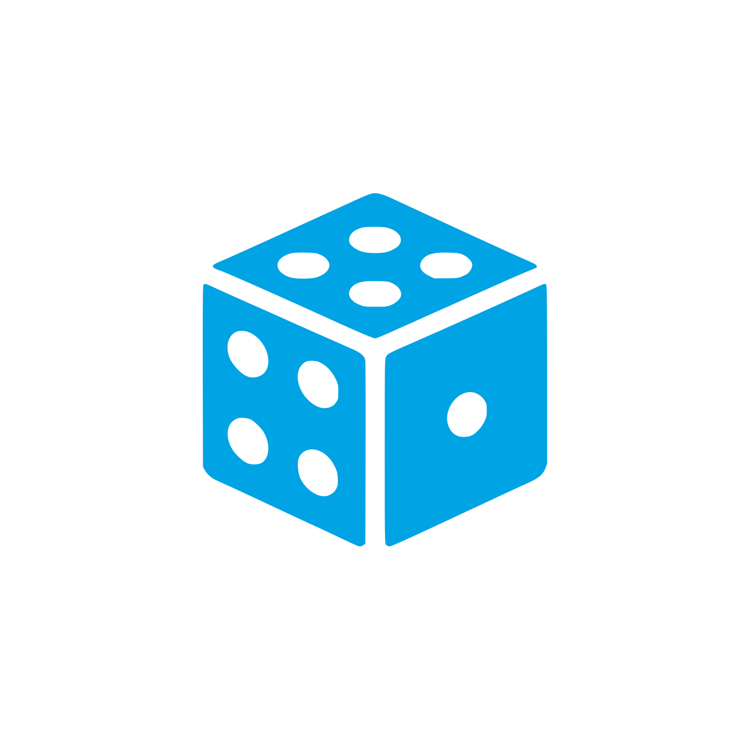 Dice Cube Logo #00a3e4