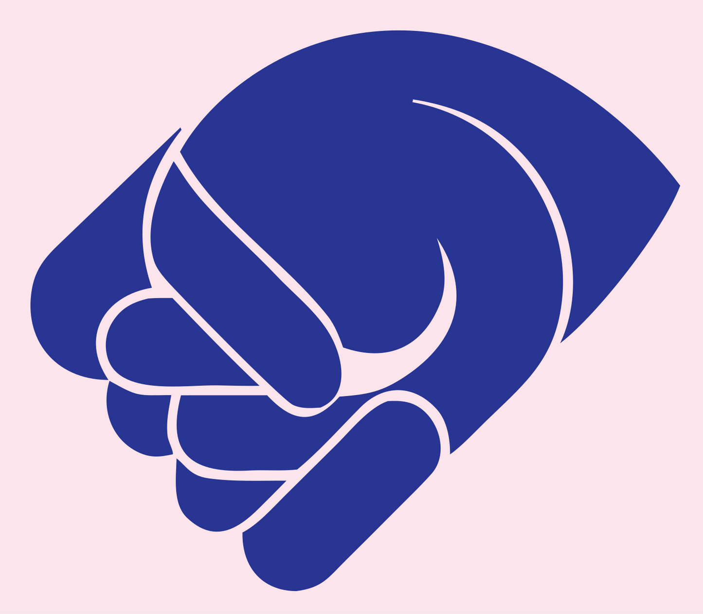 Monoline Punching Fist Mark #fce4ec/#283593