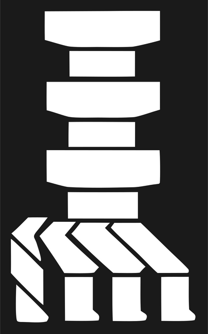 Heavy Robot Wrist Stack Badge #1a1a1a/#ffffff