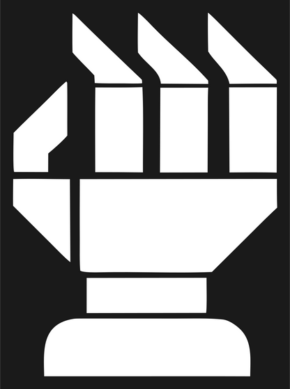 Blocky Robot Fist Mark #1a1a1a/#ffffff