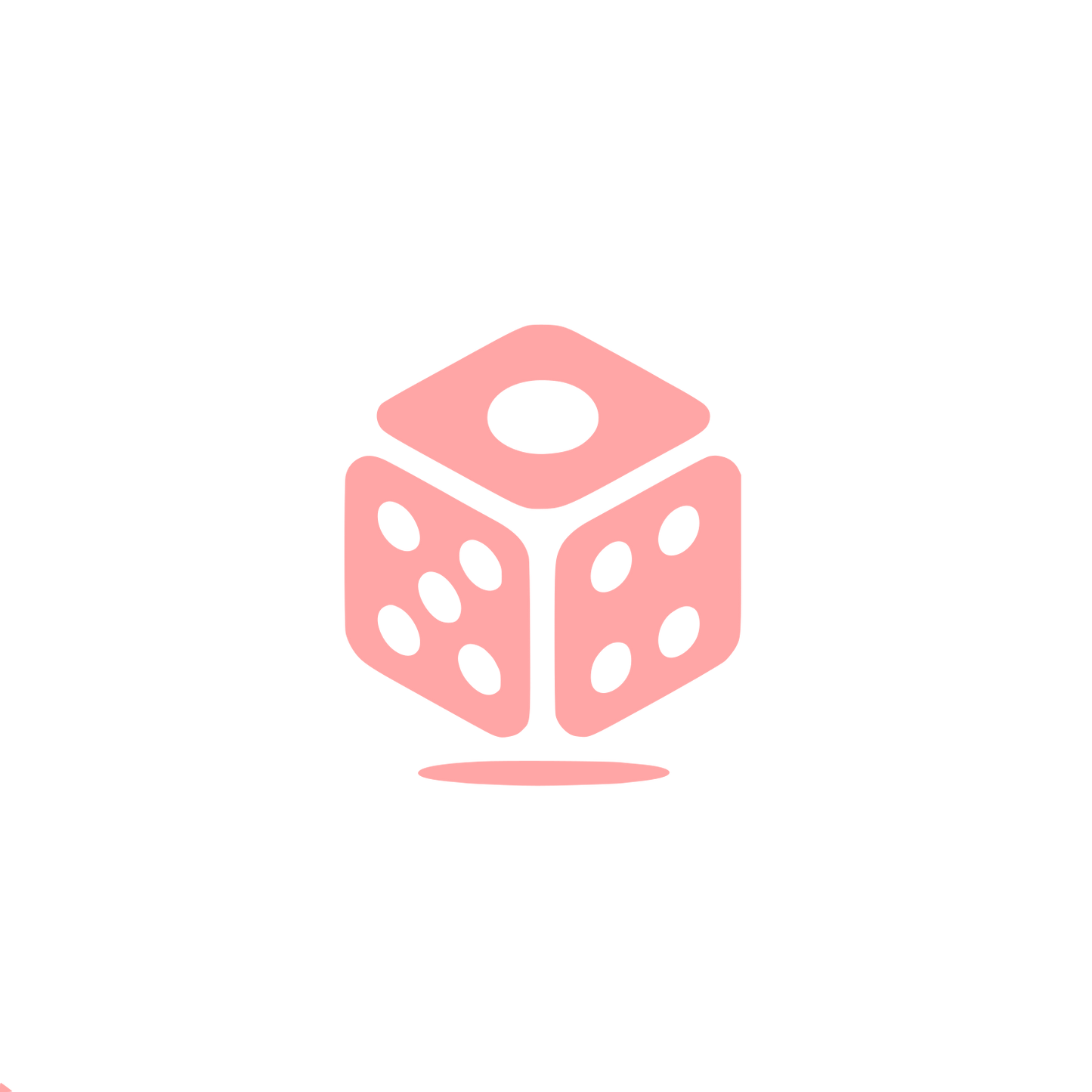 Dice Logo #ffa6a6