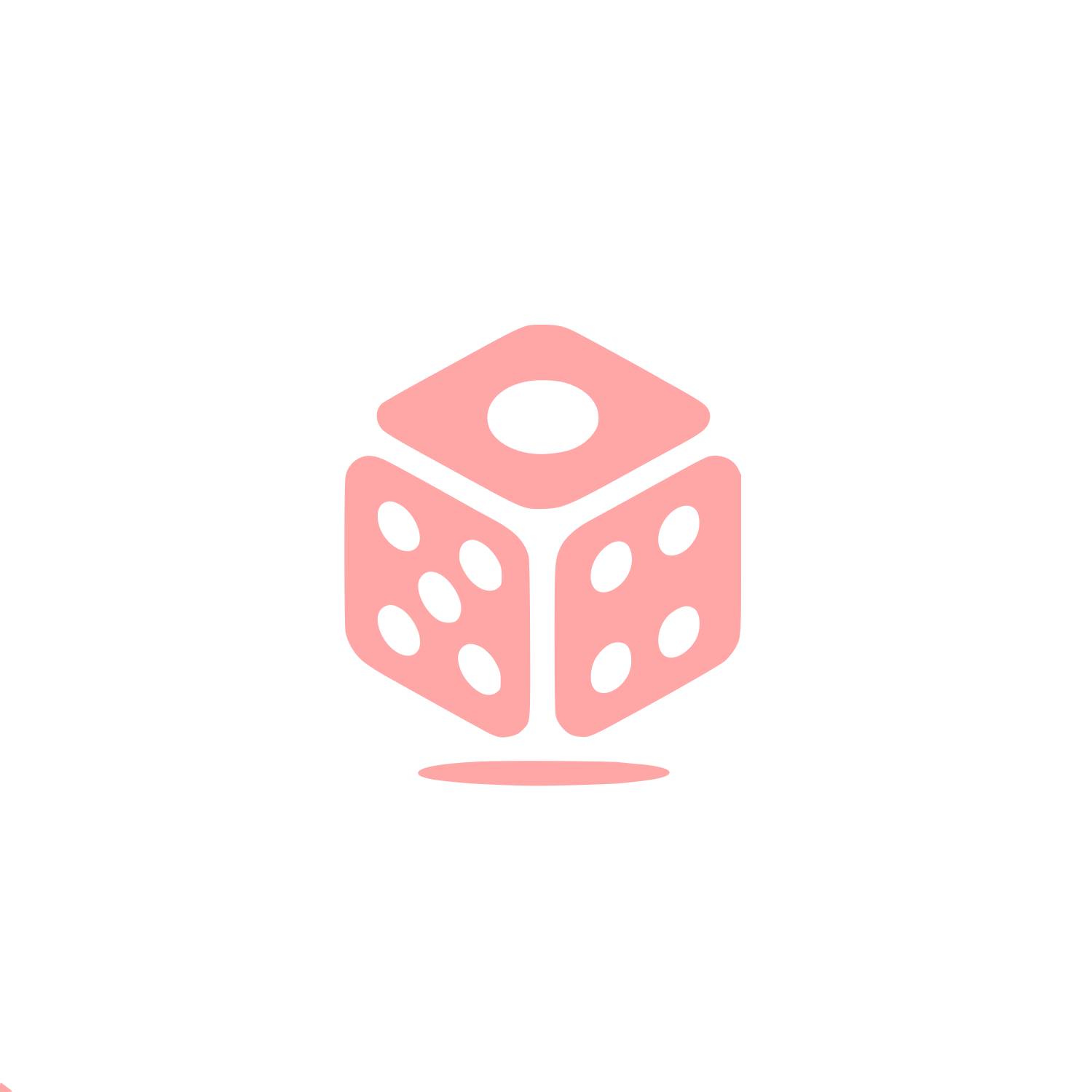 Dice Logo #ffa6a6