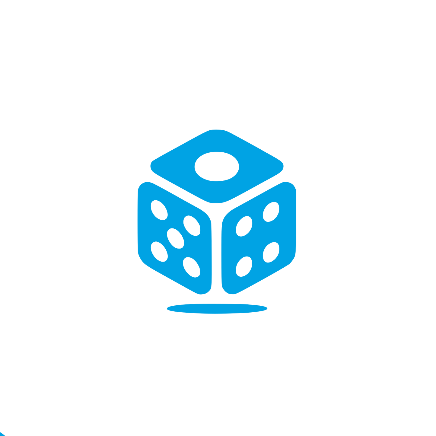 Dice Logo #00a3e4