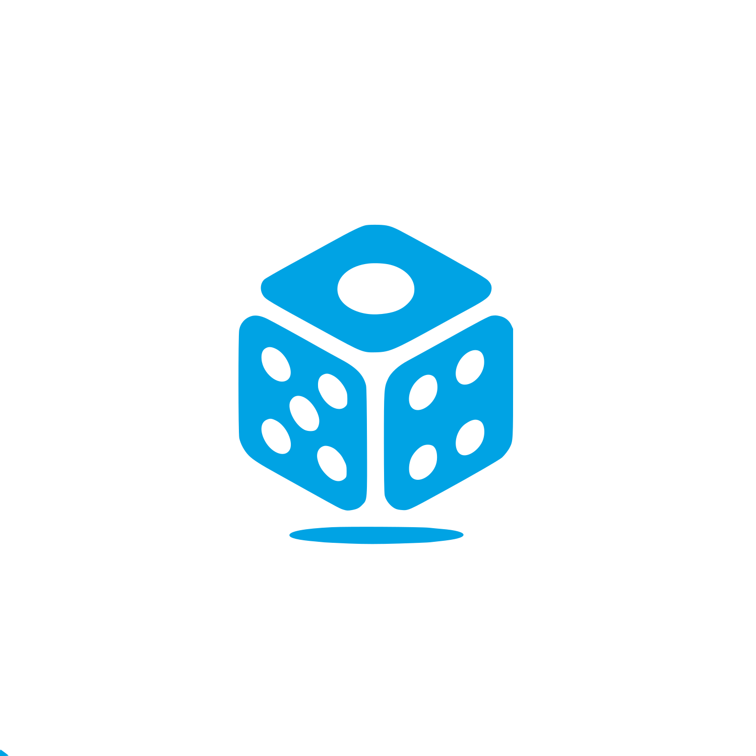 Dice Logo #00a3e4