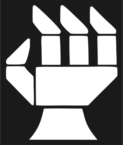 Heavy Robotic Fist Icon #1a1a1a/#ffffff