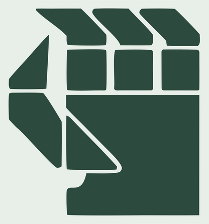 Blocky Robot Hand Badge #e8efe9/#2d4a3e