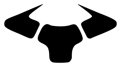 Bold Bull Horns Drone Mark #ffffff/#000000